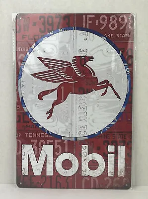 VTG Retro Mobil Pegasus Metal Sign 12  X 8  Classic Gas Art • $19.95