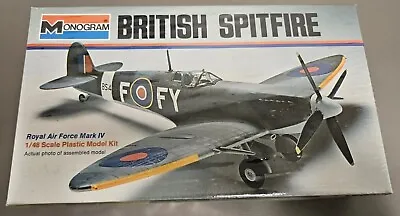 Vintage Monogram RAF Spitfire New Old  Stock 1/48 Scale Sealed Royal Air Force  • $24.95