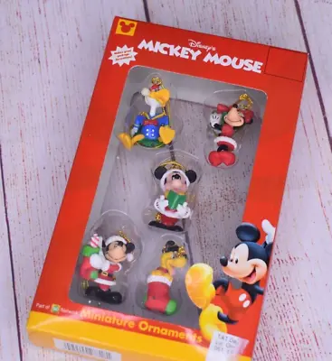 Disney's Mickey Mouse Enesco Set Of 5 Miniature Ornaments Minnie Mickey Donald • $16.19