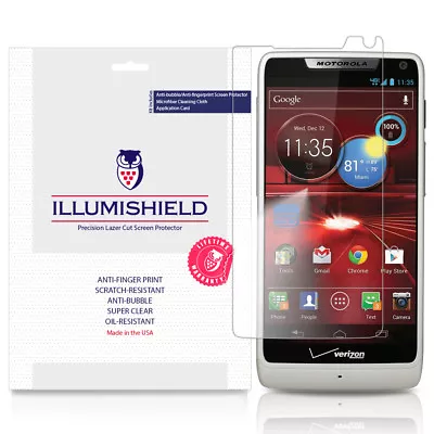 ILLumiShield Anti-Bubble/Print Screen Protector 3x For Motorola Droid RAZR M • $7.65