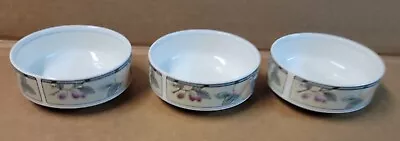 Mikasa X 3 Intaglio CAC29 Garden Harvest Berry Bowls 5  Wide EUC • $28