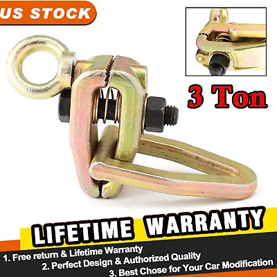 $14.99 • Buy 3 Ton TWO-WAY Frame Back Self-Tightenin​g Grips & Auto Body Repair Pull Clamp US