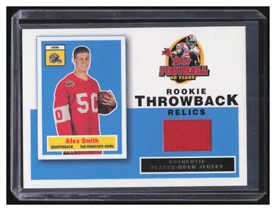 $7 • Buy 2005 Topps Heritage Alex Smith Player Worn Jersey Rookie RC #RT-AS