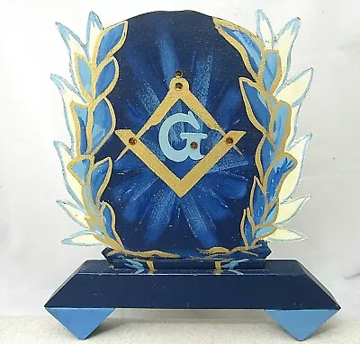 Vintage Painted Masonic Table Sign Ceremony Advertising Freemason Occult • $107.50