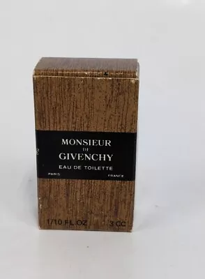 MONSIEUR DE GIVENCHY Tester 1/10 FL OZ 3ML EDT (New WITH BOX) • $50.81