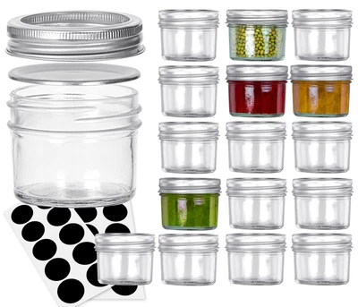 $36.14 • Buy Mason Jars Canning Jars, 4OZ Jelly Jars With Regular Lids, Ideal For ...