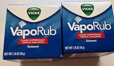 (2) Vicks VapoRub Cough Suppressant Ointment 1.76oz ~EXP: 3/28 • $6.99