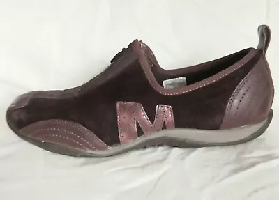 Merrell Barrado Leather And Suede Athletic Shoes Burgundy 9M • $19.99