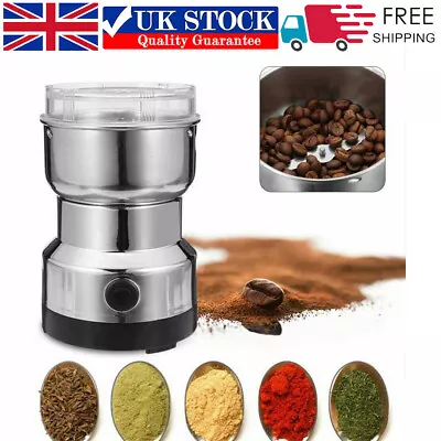 220V Electric Coffee Grinder Grinding Milling Bean Nut Spice Matte Blender Dry • £9.98