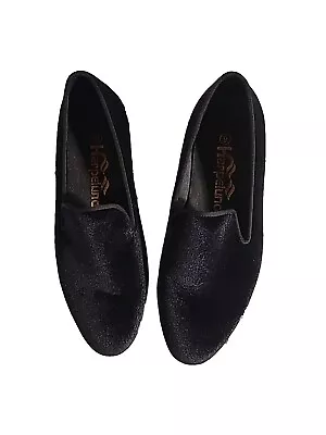 Harpelunde Men’s Black Velvet Loafer Slipper Shoes Sz 9 • $30