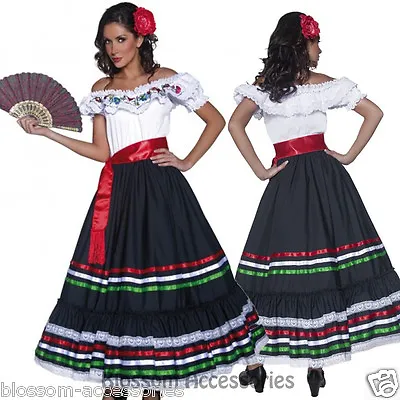 CL227 Western Senorita Costume Mexican Spanish Dancer Flamenco Spain Fancy Dress • $45.63