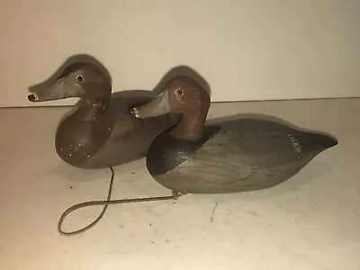 Redhead Hen & Drake Miniature Duck Decoy Maryland Vintage • $99