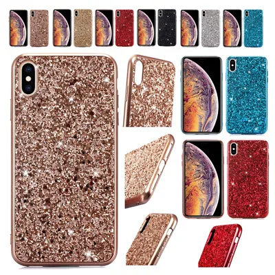 For IPhone 15 Pro Max XR XS Max 7 8 Plus Shockproof Bling Glitter TPU Back Case • $15.15