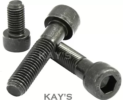 M5 5mm HIGH TENSILE 12.9 CAP HEAD ALLEN BOLTS SELF COLOUR BLACK SOCKET SCREWS • £2.19