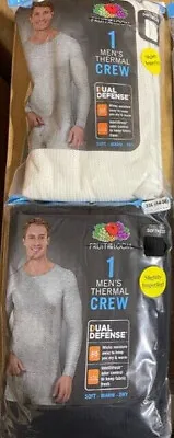 2 PACKS  Fruit Of The Loom Men's Thermal WAFFLE Crew Neck Top Size -3X / XXX • $18