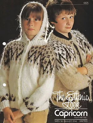 Twilley Fairisle 6615 Nordic Icelandic Knitting Pattern Jacket Yoke Children  • £2