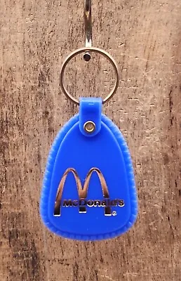 $10.95 • Buy Vintage Blue Plastic McDonald's Keychain Gold M Logo Key Ring Chain