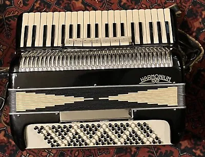 Black Harmonium Piano Accordion  - 41 Keys 7 Registers - 120 Bass Buttons Case • $750