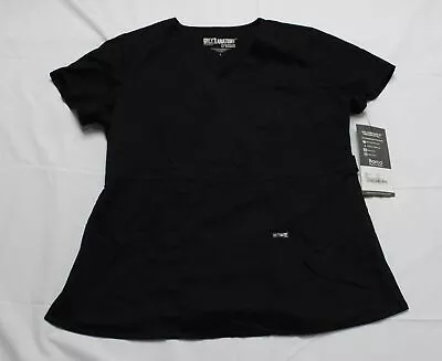 $15.29 • Buy Grey's Anatomy By Barco Womens Riley V-Neck Super-Soft Scrub Top JW7 Black Large