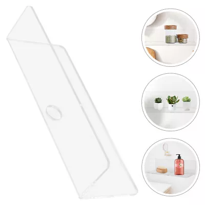  Adhesive Display Shelf Acrylic Floating Bookshelves Bracket • £8.38