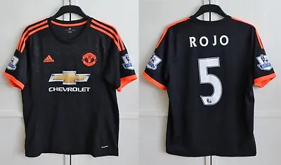 Manchester United Marcos Rojo 2015/2016 Third Shirt Jersey Adidas Men's Size L • £46.80