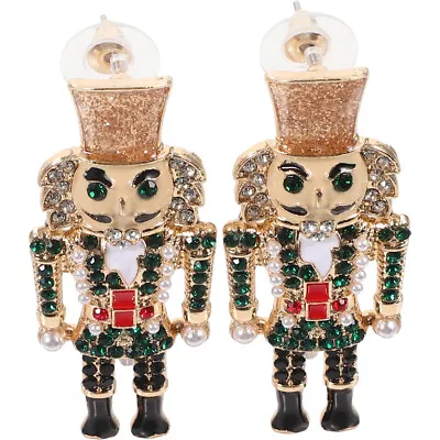 1 Pair Nutcracker Soldier Earrings Cute Earrings Stud Decorative For Women • $10.39