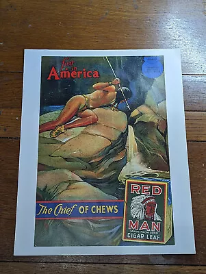 Red Man Chewing Tobacco Poster / Print 11x14 Chief Of Chews First America • $7.77