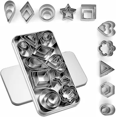 30Pcs Mini Cookie Cutter Set With Box Small Stainless Steel Veggie Cutters Pol • $8.22