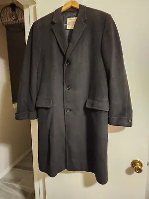 Khayam 100% Cashmere Men’s Overcoat Long Black  • $44.99