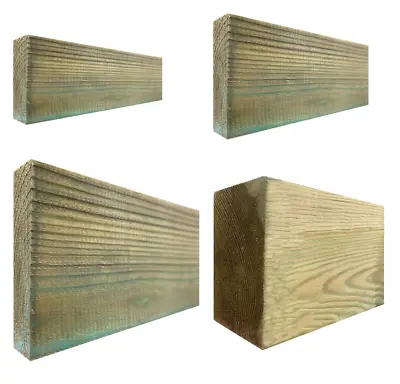 Timber Treated Planed Timber ALL SIZE & LENGTH 2x1/2x2/3x2/4x1/4x2/6x1/6x2 • £38.04