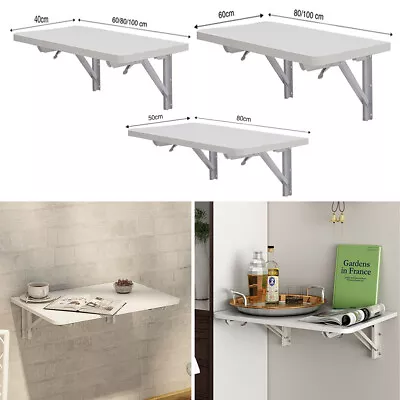 Wall Mounted Table Folding Multi-use Drop-Leaf Laptop Desk Space Saving Hanging • £25.95