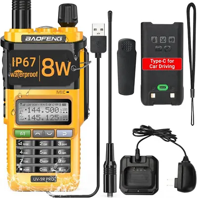 Emergency Camping Radios Walkie Talkie GMRS/FRS/MURS/NOAA Pre-Programmed 8 Watts • $89.99