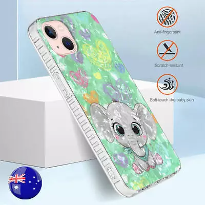 $10.19 • Buy Cute Elephant Pattern TPU Case Cover For IPhone 13 12 11 Pro Max XS XR SE3 8 7+