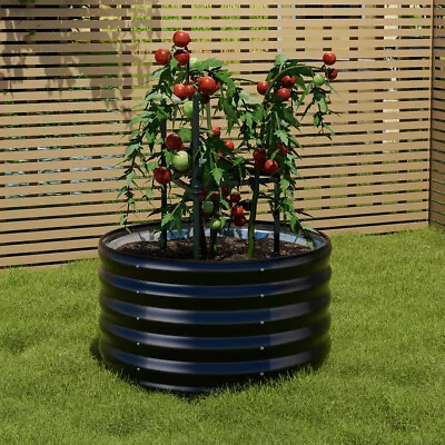 Garden Raised Bed Kit Metal Planter Round Outdoor Vegetable Fruit 80x80X40cm • £35.95