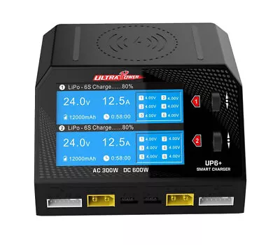 Ultra Power UP6+ Plus AC 300W DC 600W Dual Port Multi Chemistry Charger UP6PLUS • $199.99