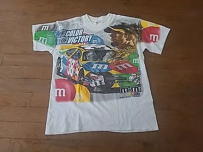 NASCAR Mens All Over Graphic T Shirt LARGE M&M #38 Elliott Sadler Ford  • $45