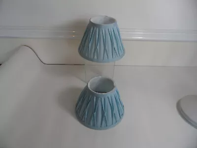 2 Laura Ashley   Baby Blue Colour Lamp Shades • £11.99