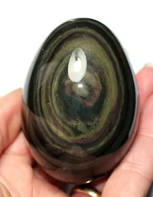 Large A-Grade Rainbow Obsidian Crystal Egg 70mm Gemstone Eggs Crystals WS11.OB5 • £57.99