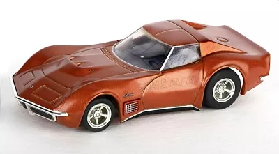 AFX Mega G+ 1971 Corvette 454 Orange Metallic Clear Collector HO Slot Car #22047 • $34.95