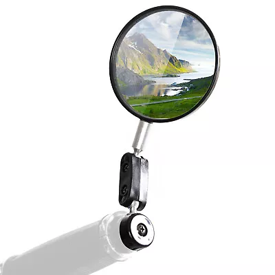 Bicycle Bar End Rearview Mirror Bike Handlebar Safe Cycling Wide Range Mirror • $9.95