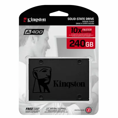 £22.49 • Buy Kingston 240GB SSD Drive A400 2.5  SATA III Solid State Hard Drive 500MBs NEW UK
