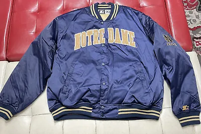 STARTER Notre Dame Fighting Irish Satin Varsity Jacket - New With Tag • $100