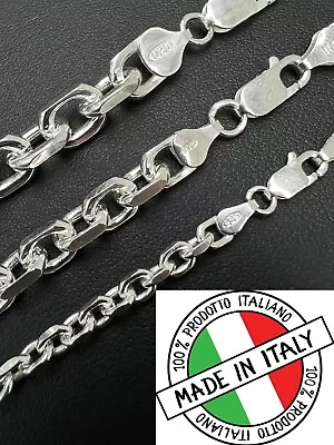 Real 925 Sterling Silver Anchor Cable Chain / Bracelet Rolo Necklace 4-8mm Italy • $67.03