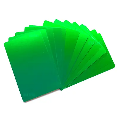 100 Green Aluminum Business Card Blanks Laser Engraving Sheet Metal CNC Plate • $18.99