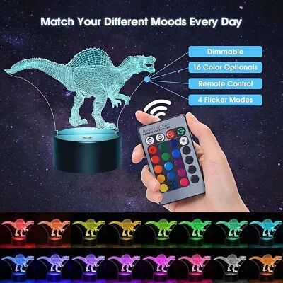 £10.55 • Buy Toys For 2 3 4 5 6 7 8 Year Old Boys Girls, 3D Night Light Kids New Gift UK