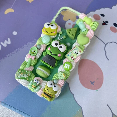 $49 • Buy Keroppi Frog Sanrio Cute Decoden Diy Phone Case Handmade Cover