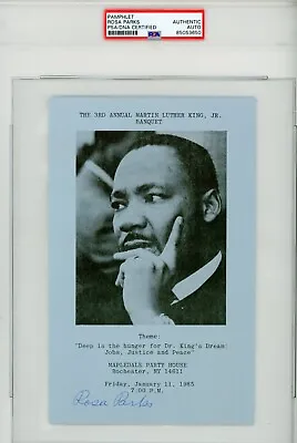 Rosa Parks ~ Signed Autographed Martin Luther King Jr. Pamphlet ~ PSA DNA • $1495
