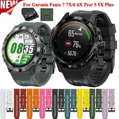 For Garmin Fenix 7 7X Epix 2nd 6/6X Pro 5/5X Quick Fit Silicone Watch Strap Band • $10.64