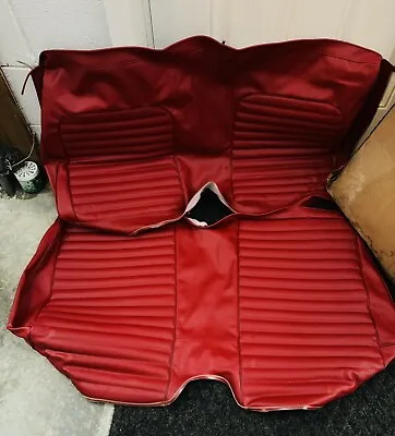 1965 Mustang Conv Red Seat Covers - Buckets Plus Panels & Full Rear Bench - NIB • $399