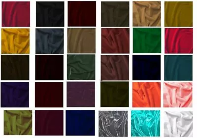 Silk Rayon Velvet Solid Fabric 45”w Costumes Apparelupholstery 43color By Yard • $27.99